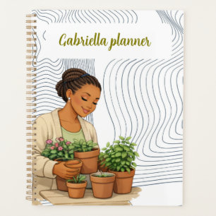Vintage floral watercolor gardening lover chic planner