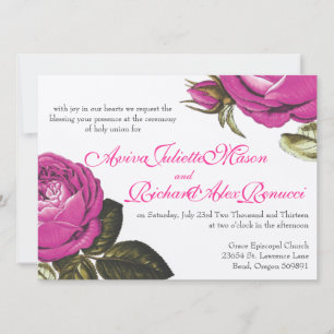 Vintage Floral Watercolor Invitation