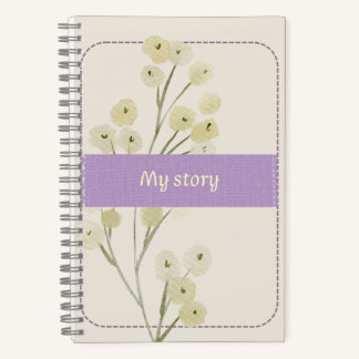 Vintage Floral Watercolor Notebook