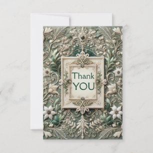 Vintage Floral Wedding & Event Gratitude Note RSVP Card