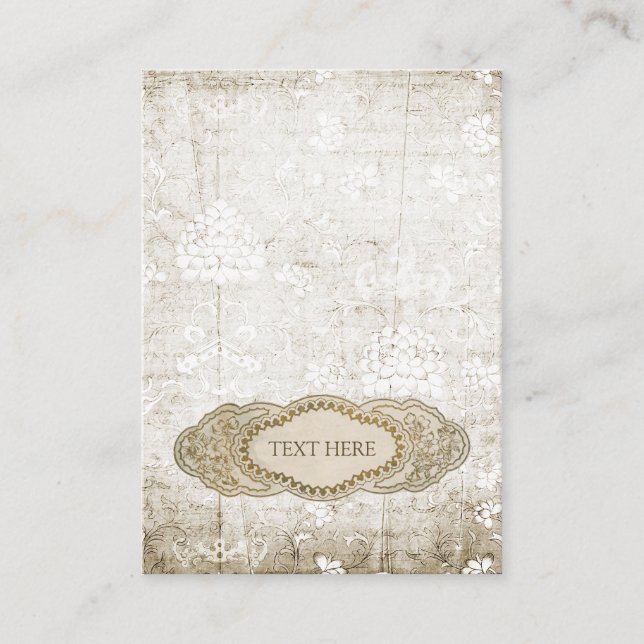 Vintage Floral Wedding Invitation Card Inserts (Front)