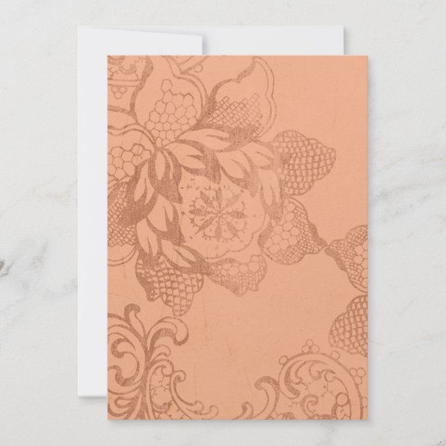 Vintage Floral Wedding Invitations (Front)