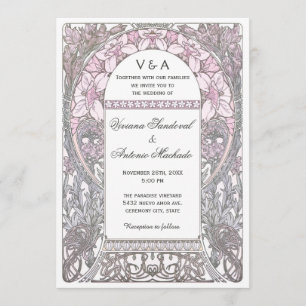 Vintage Floral Wedding Invitations V (v.2)