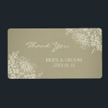 Vintage Floral Wedding Labels<br><div class="desc">Elegant Wedding thank you labels in elegant and rustic canvas burlap like pattern with delicate vintage cream off white flowers,  the perfect addition to your wedding,  available in many matching wedding products. Perfect for wedding favours or as wedding wine bottle labels.</div>