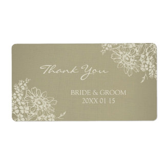 Vintage Floral Wedding Labels