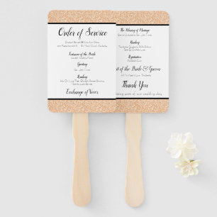Vintage Floral Wedding Order Of Service Fan