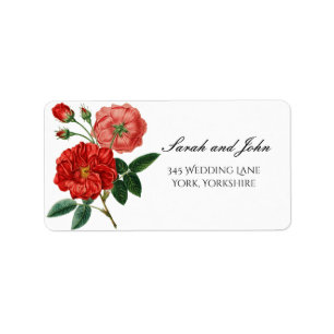 Vintage Floral Wedding Return Address Labels