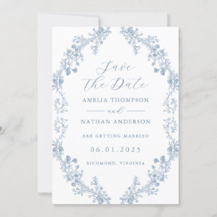 Vintage Floral Wedding Save The Date