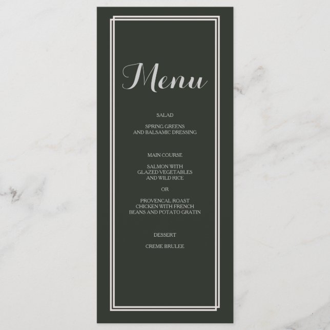 Vintage Floral Wedding Suite | Menu Card (Front)