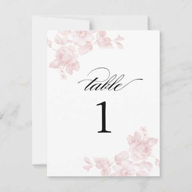 Vintage floral wedding | Table numbers (Front)