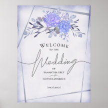 Vintage Floral Wedding Welcome Sign