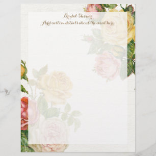 Vintage Floral Whitewash Spring Bridal Shower