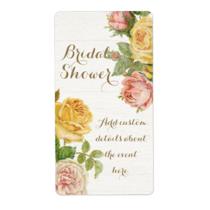 Vintage Floral Whitewash Spring Bridal Shower