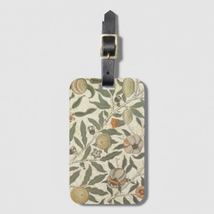 Vintage Floral William Morris Fruit Art Nouveau Luggage Tag