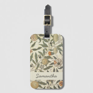 Vintage Floral William Morris Fruit Art Nouveau Luggage Tag