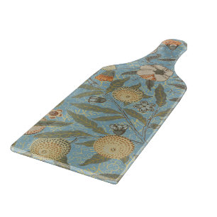 Vintage Floral William Morris Fruit Blue Floral Cutting Board