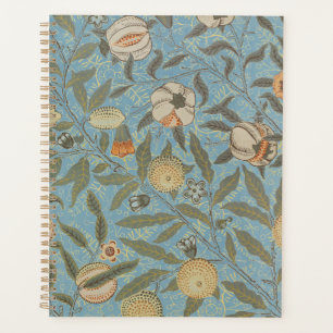 Vintage Floral William Morris Fruit Blue Floral Planner