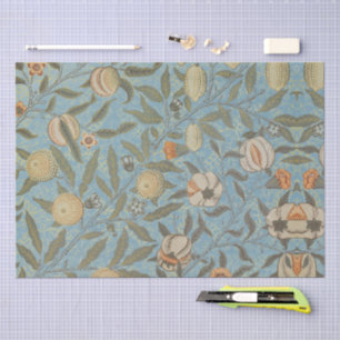 Vintage Floral William Morris Fruit Blue Floral Tissue Paper