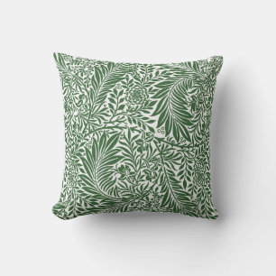 Vintage Floral William Morris Willow Bough Green Cushion
