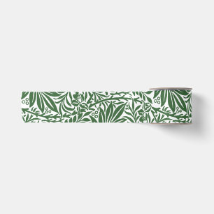 Vintage Floral William Morris Willow Bough Green Satin Ribbon
