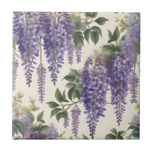 Vintage Floral Wisteria Tile