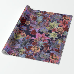 Vintage Floral with Pinks and Lilacs Wrapping Paper