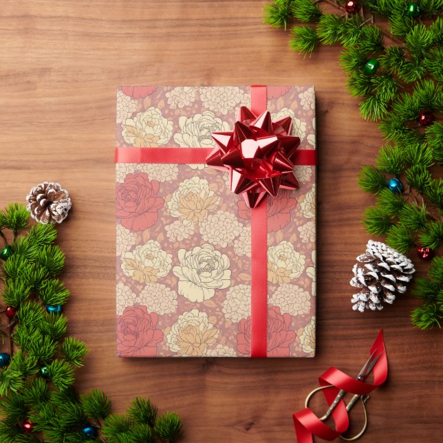 Vintage Floral  Wrapping Paper (Holiday Gift)