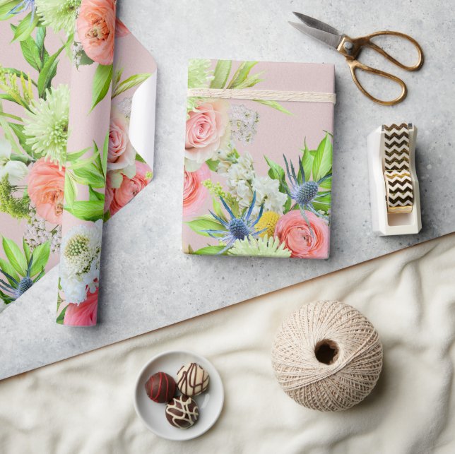Vintage Floral Wrapping Paper (Crafts)