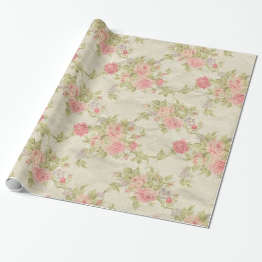 Image of Vintage Floral Wrapping Paper