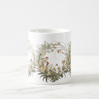 Vintage Floral Wreath Mugs – Elegant Botanical 