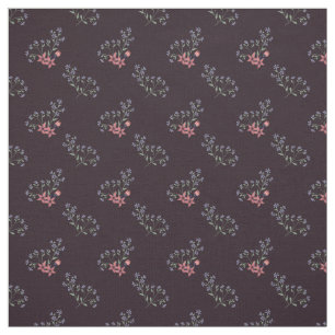 Vintage Florals Pink and Blue   Petite Seamless Fabric