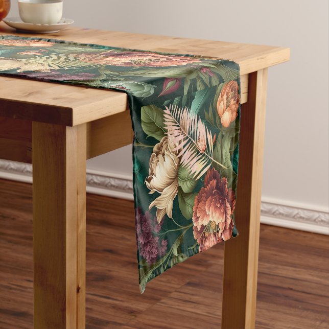 Vintage Florals Short Table Runner (In Situ)