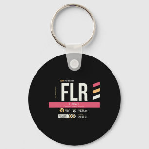 Vintage Florence Italy Flr Airport Code Retro Trav Key Ring