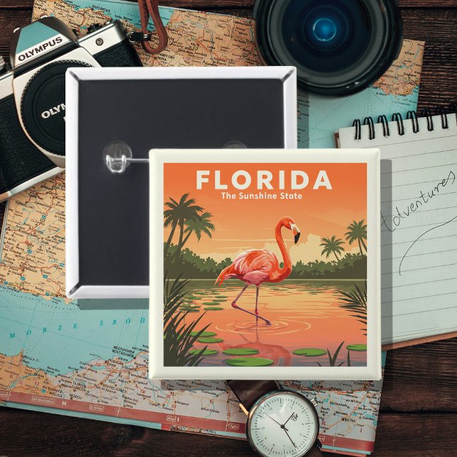 Vintage Florida 15 Cm Square Badge (Creator Uploaded)