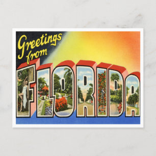 Vintage Florida Announcement Postcard