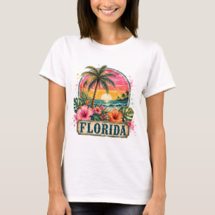 Vintage Florida Beach PNG Sunshine State Design T-Shirt