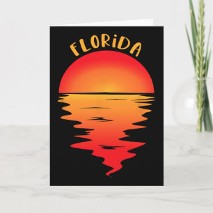 Vintage Florida Beach Sunset T Shirt - Retro Vacat Card