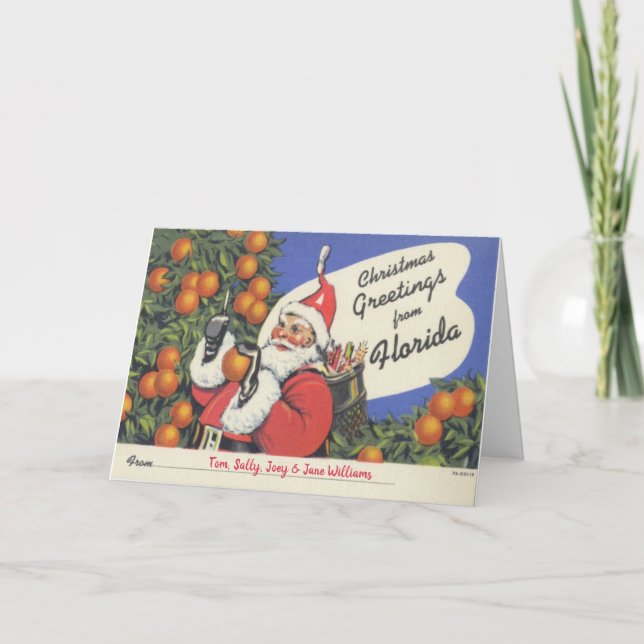 Vintage Florida Greeting Folded Greeting Card (Front)