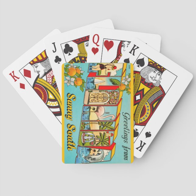 Vintage Florida Greeting Playing Cards (Back)