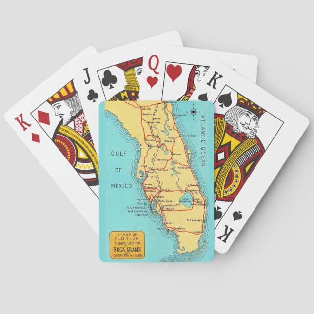 Vintage Florida Gulf Coast Playing Cards (Back)