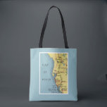 Vintage Florida Gulf of Mexico Tote Bag<br><div class="desc">A rare,  retro map of Florida's Gulf Coast repurposed featuring our gulf of Mexico!</div>