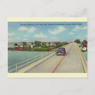 Vintage Florida Keys Highway Postcard