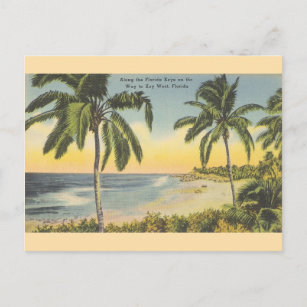 Vintage Florida Keys to Key West Travel Postcard