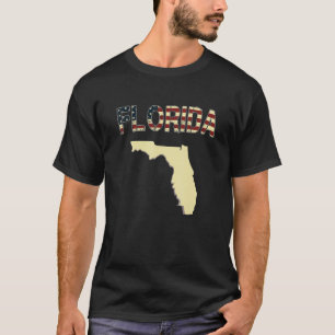 Vintage Florida Map Women Men Girls Boys Florida T-Shirt