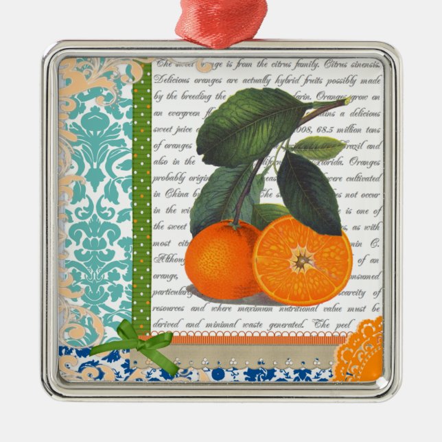 Vintage Florida Orange Fruit ornament (Front)