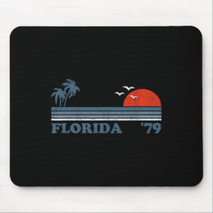 Vintage Florida Retro Beach Sunset Surfing Vacatio Mouse Mat