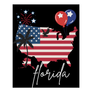 vintage florida retro poster