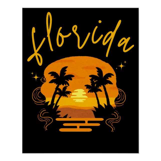 vintage florida retro poster (Front)