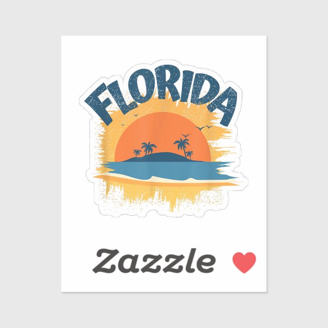 Vintage Florida Retro Tee Design Sunshine (Sheet)