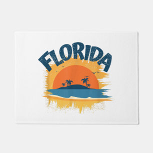 Vintage Florida Retro Tee Design Sunshine Doormat
